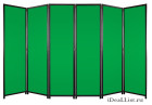 Ширма с тканью "Модерн" 6 створок с зеленым полотном